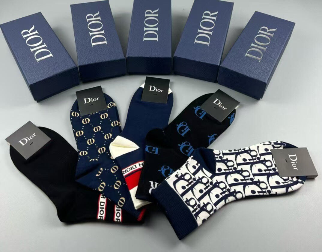 Dior Short Socks - 5-Pair Pack
