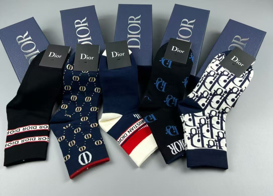 Dior Short Socks - 5-Pair Pack
