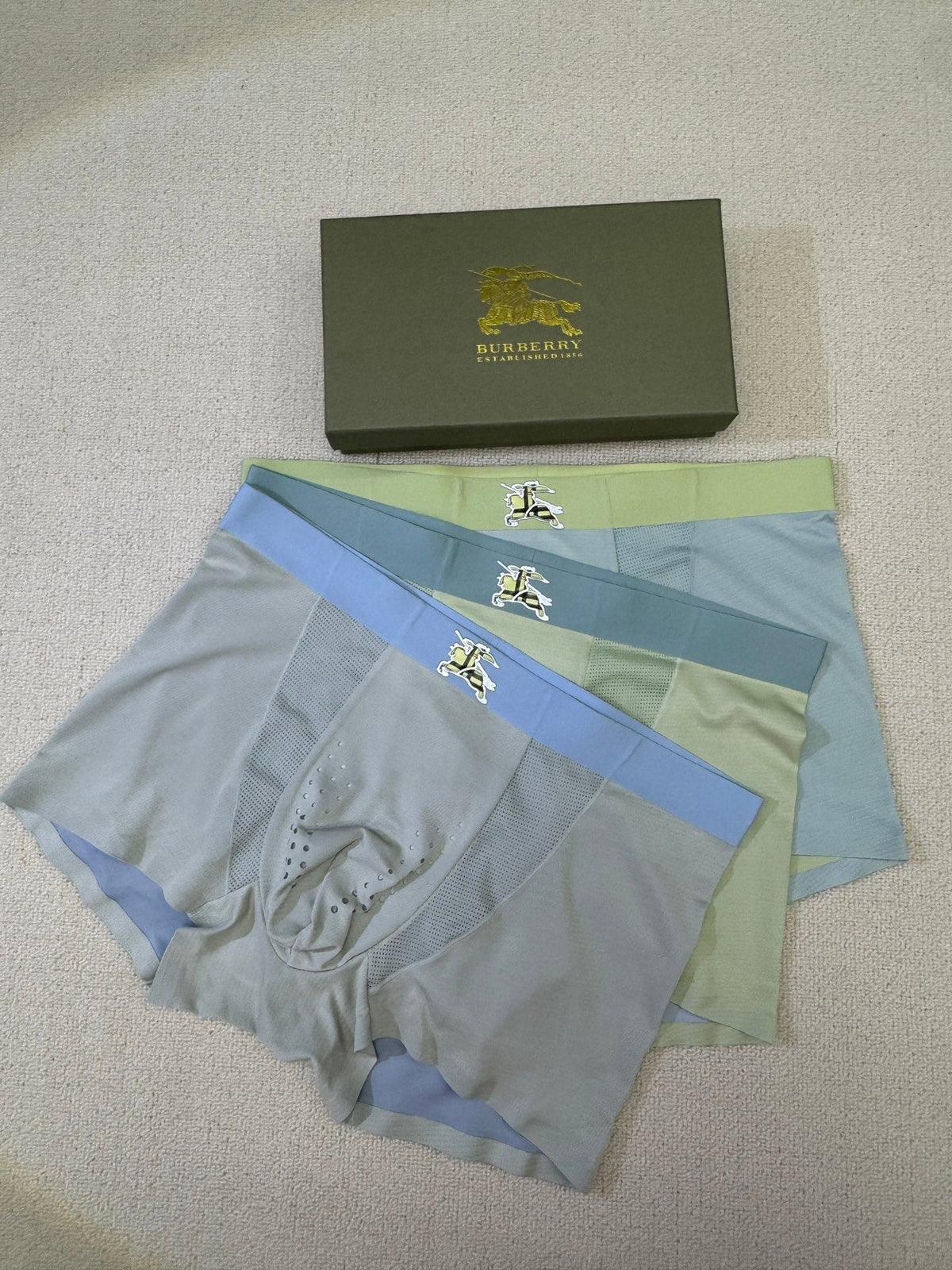 Burberry Nylon Blend Men's Boxer Briefs - 3-Piece Box
