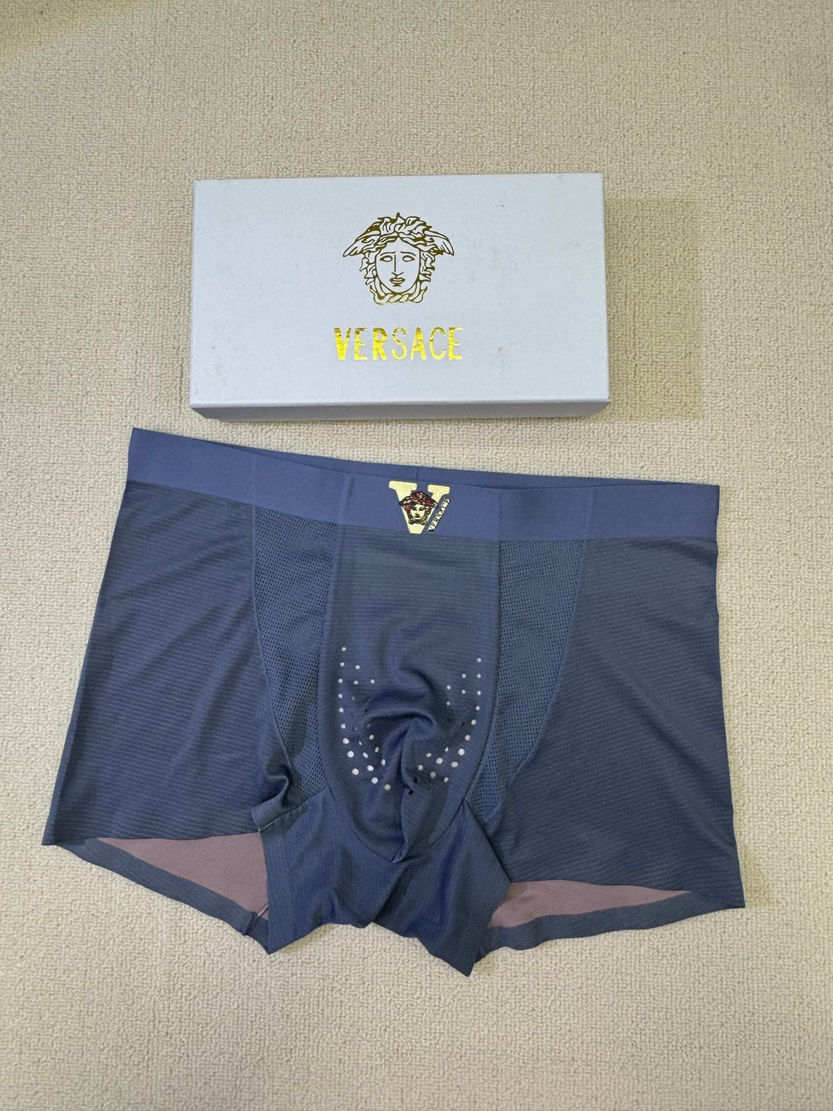 Versace Nylon Blend Men's Boxer Briefs - 3-Piece Box