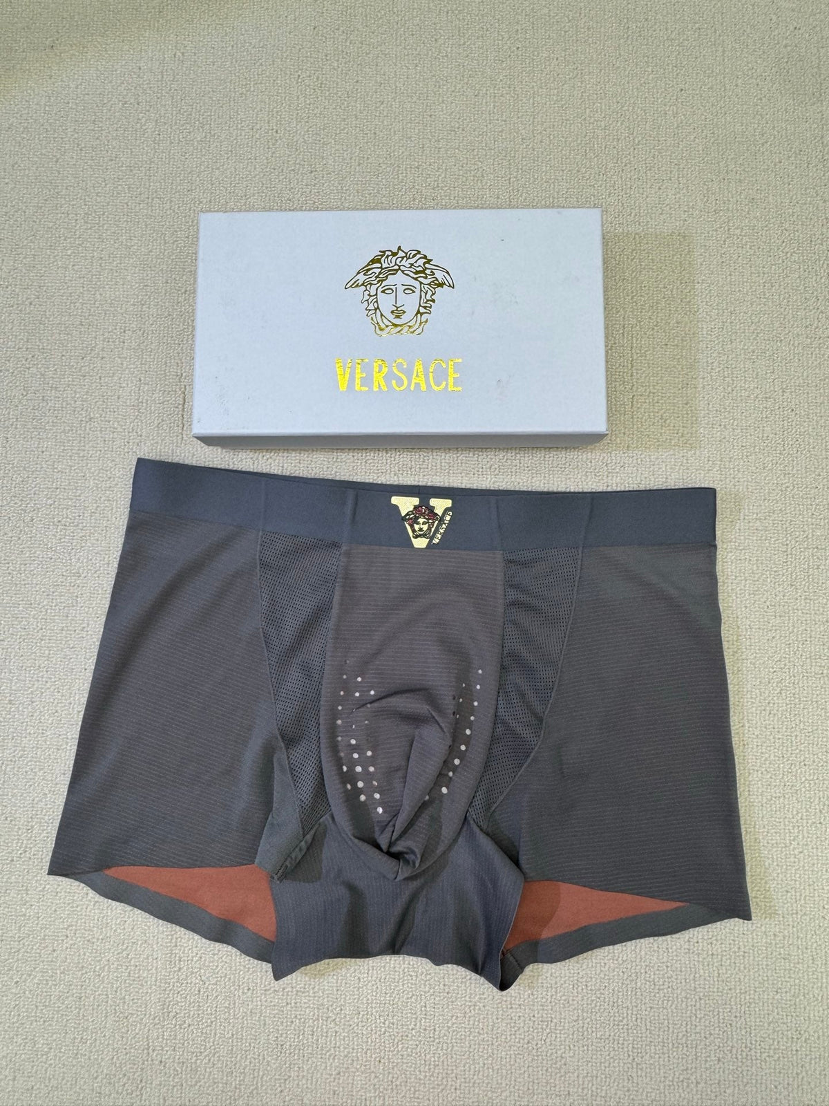 Versace Nylon Blend Men's Boxer Briefs - 3-Piece Box