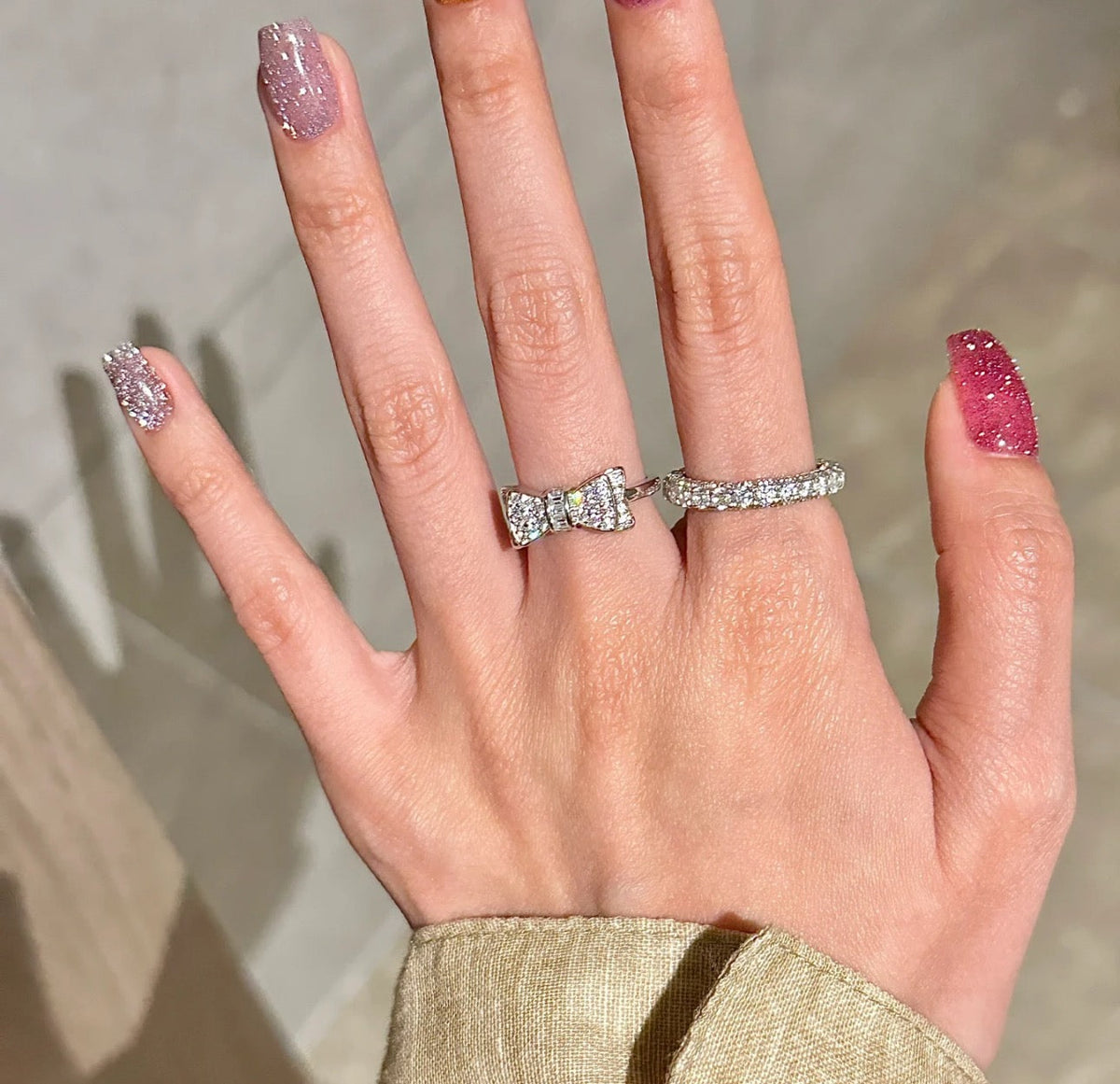 Martin Graham ring in polished metal-tone – styled product view