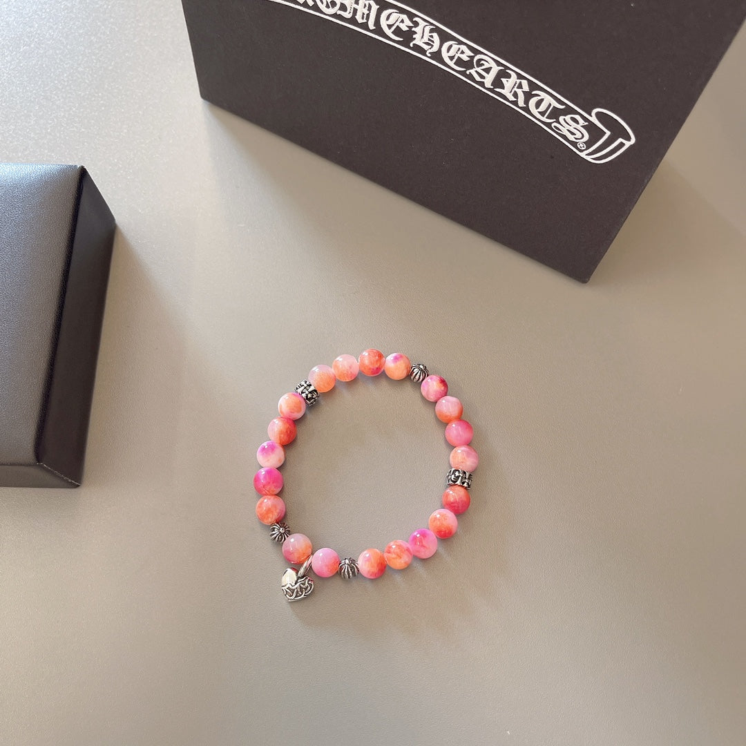 Martin Graham beaded bracelet in polished metal-tone – main product view
