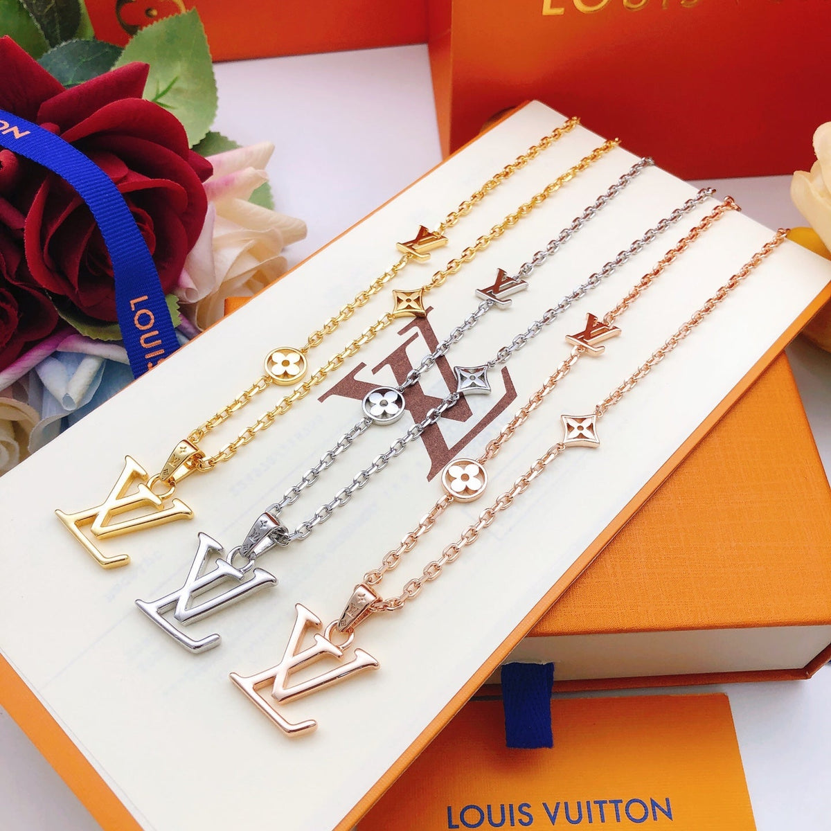 Martin Graham pendant necklace in polished metal-tone – styled product view
