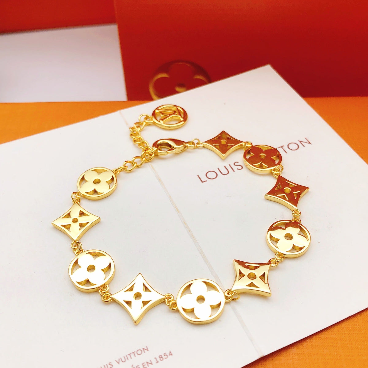 Martin Graham bracelet in polished metal-tone – front product view