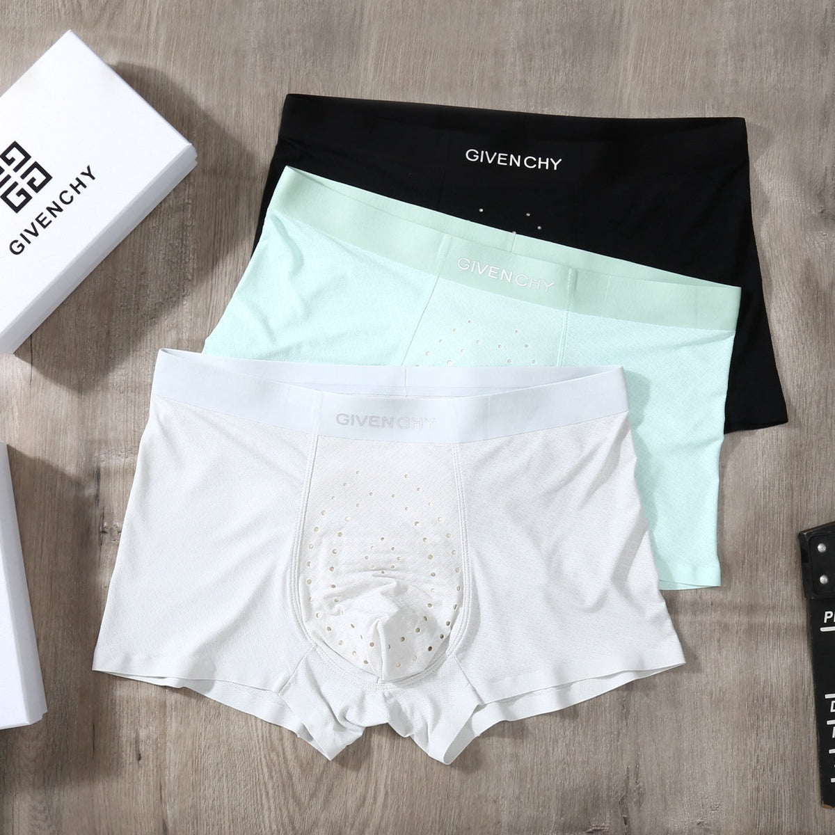 Givenchy Ice-Silk Men's Boxer Briefs - 3-Piece Box
