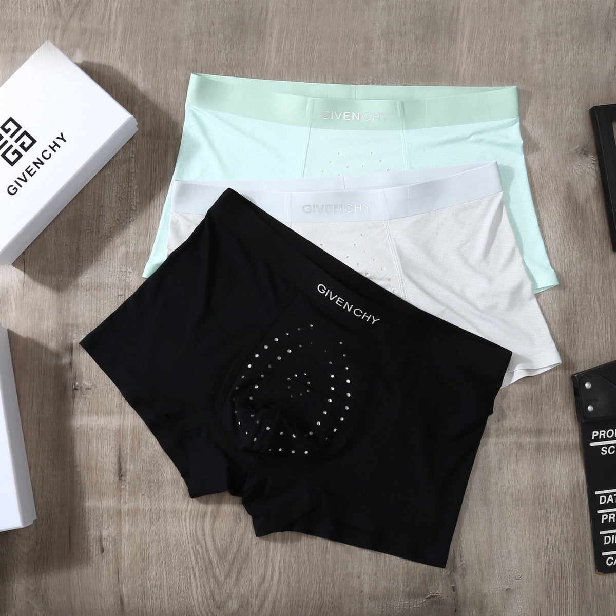 Givenchy Ice-Silk Men's Boxer Briefs - 3-Piece Box