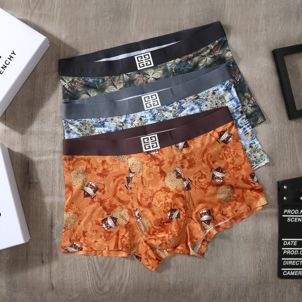Givenchy Floral Print Men's Trunk Underwear - 3-Piece Box