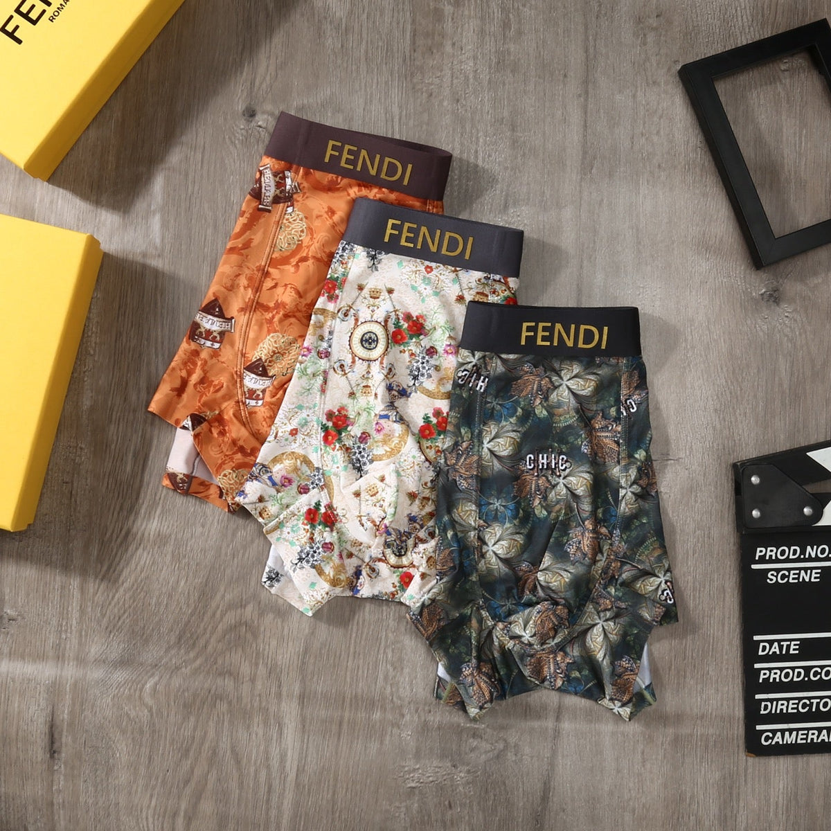 Fendi Ice-Silk Men's Boxer Briefs - 3-Piece Box