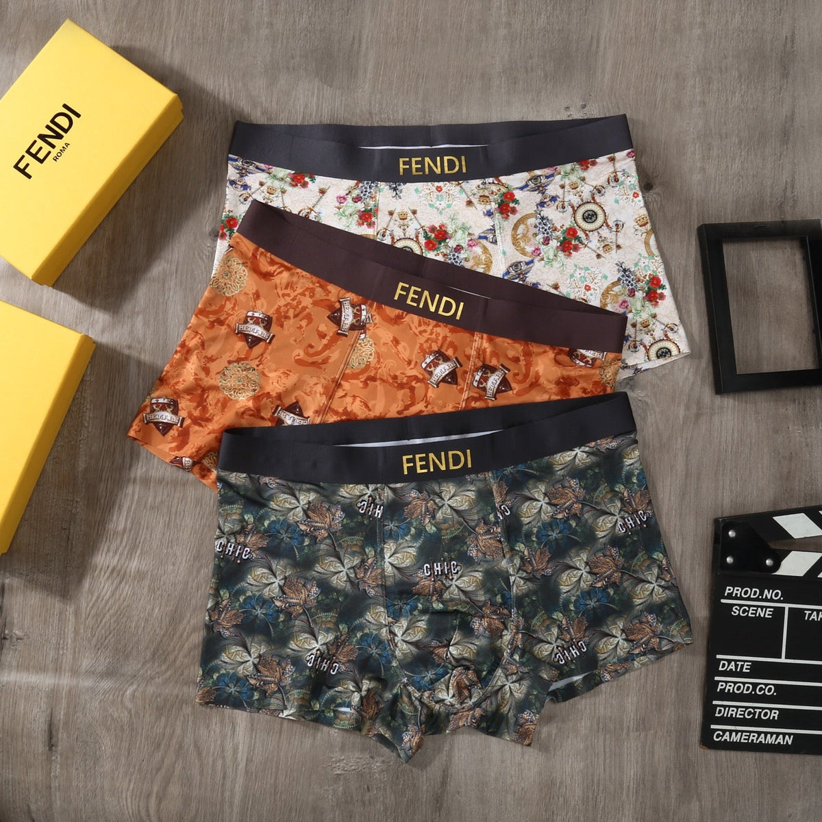 Fendi Ice-Silk Men's Boxer Briefs - 3-Piece Box