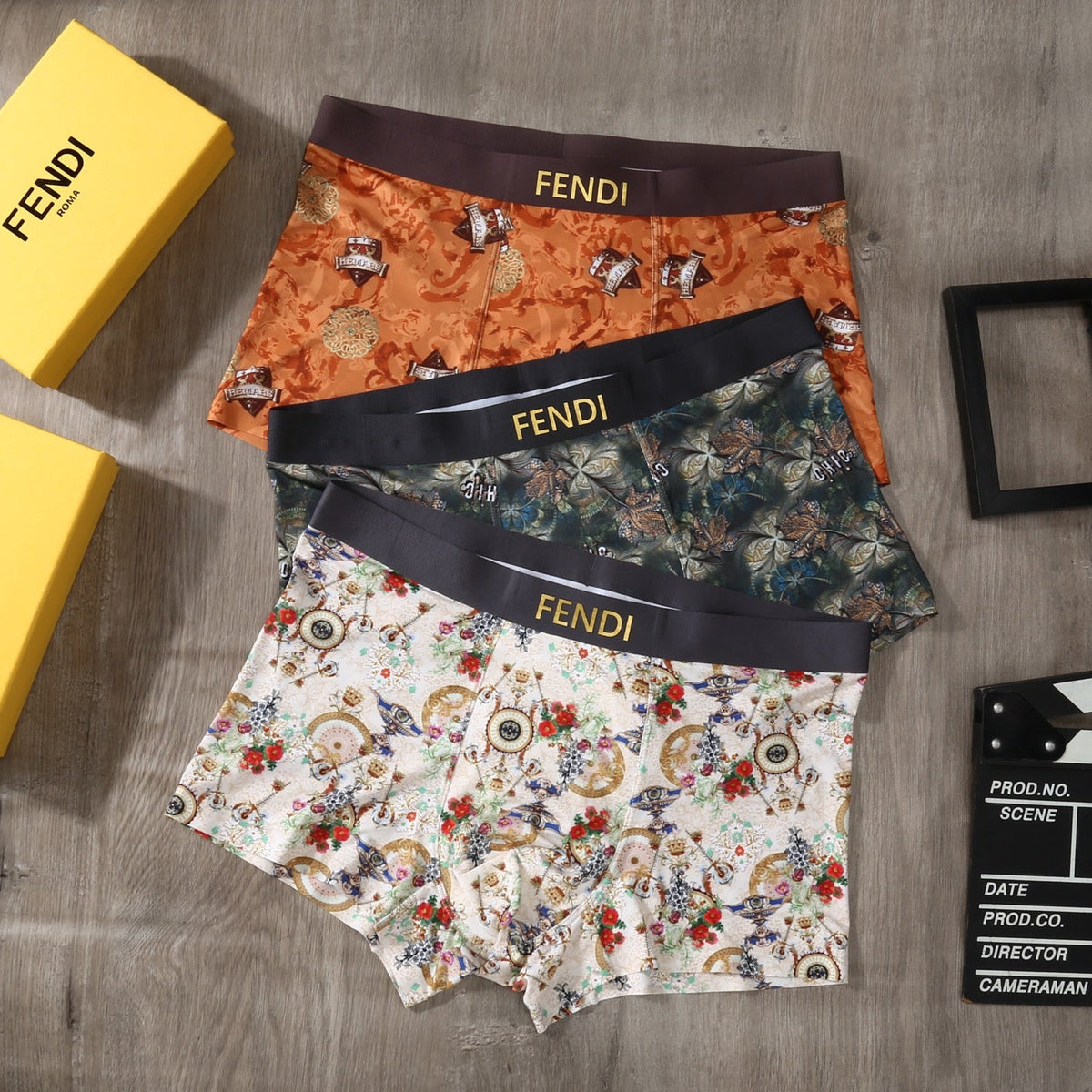 Fendi Ice-Silk Men's Boxer Briefs - 3-Piece Box