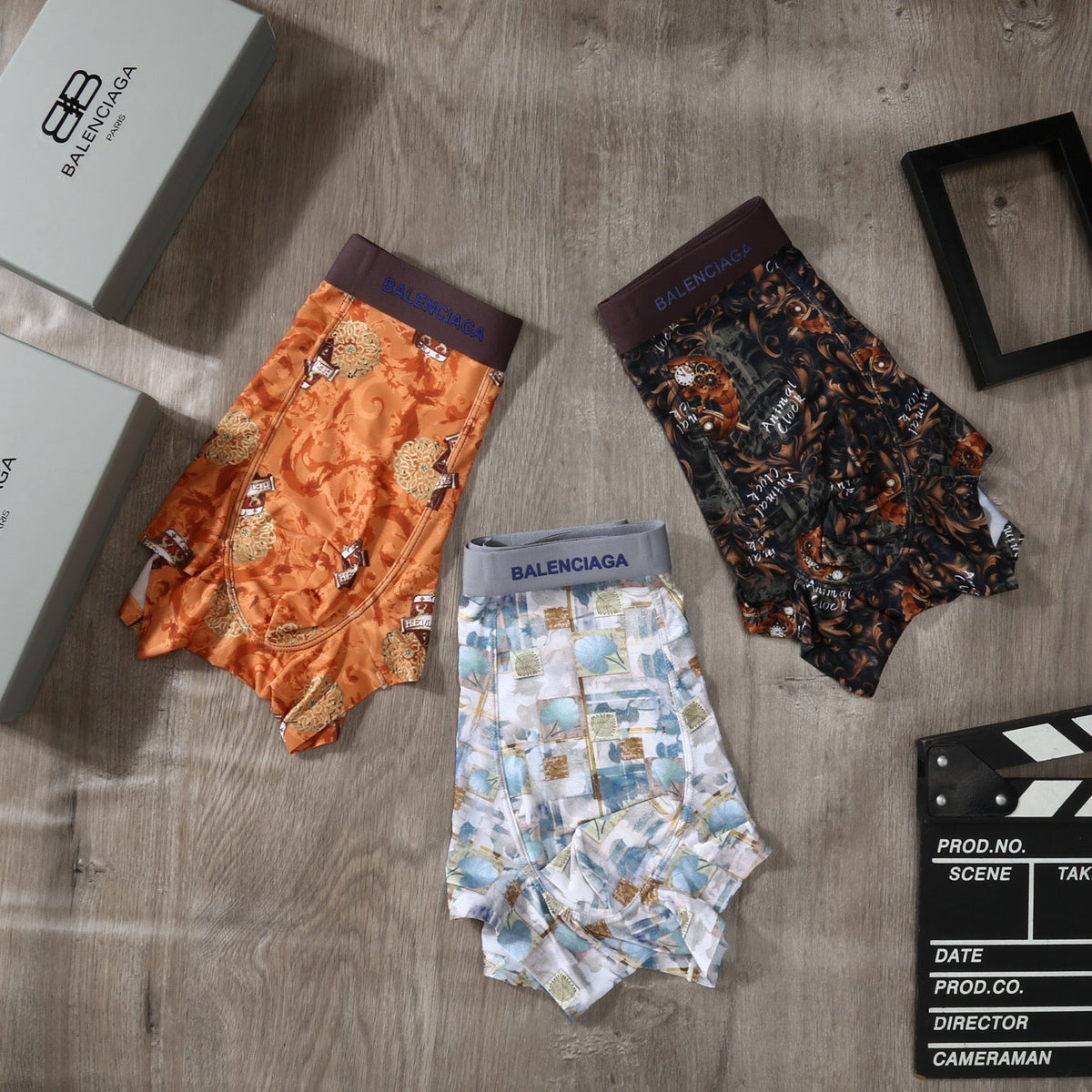 Balenciaga Ice-Silk Men's Boxer Briefs - 3-Piece Box