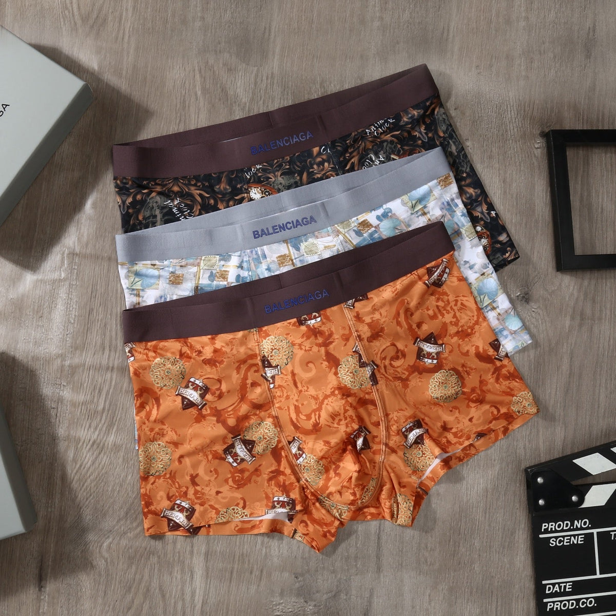 Balenciaga Ice-Silk Men's Boxer Briefs - 3-Piece Box