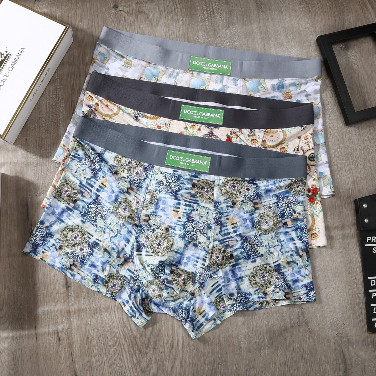 Dolce & Gabbana Ice-Silk Men's Boxer Briefs - 3-Piece Box