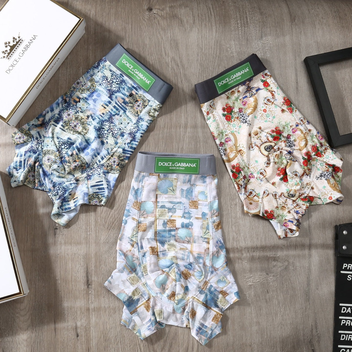 Dolce & Gabbana Ice-Silk Men's Boxer Briefs - 3-Piece Box