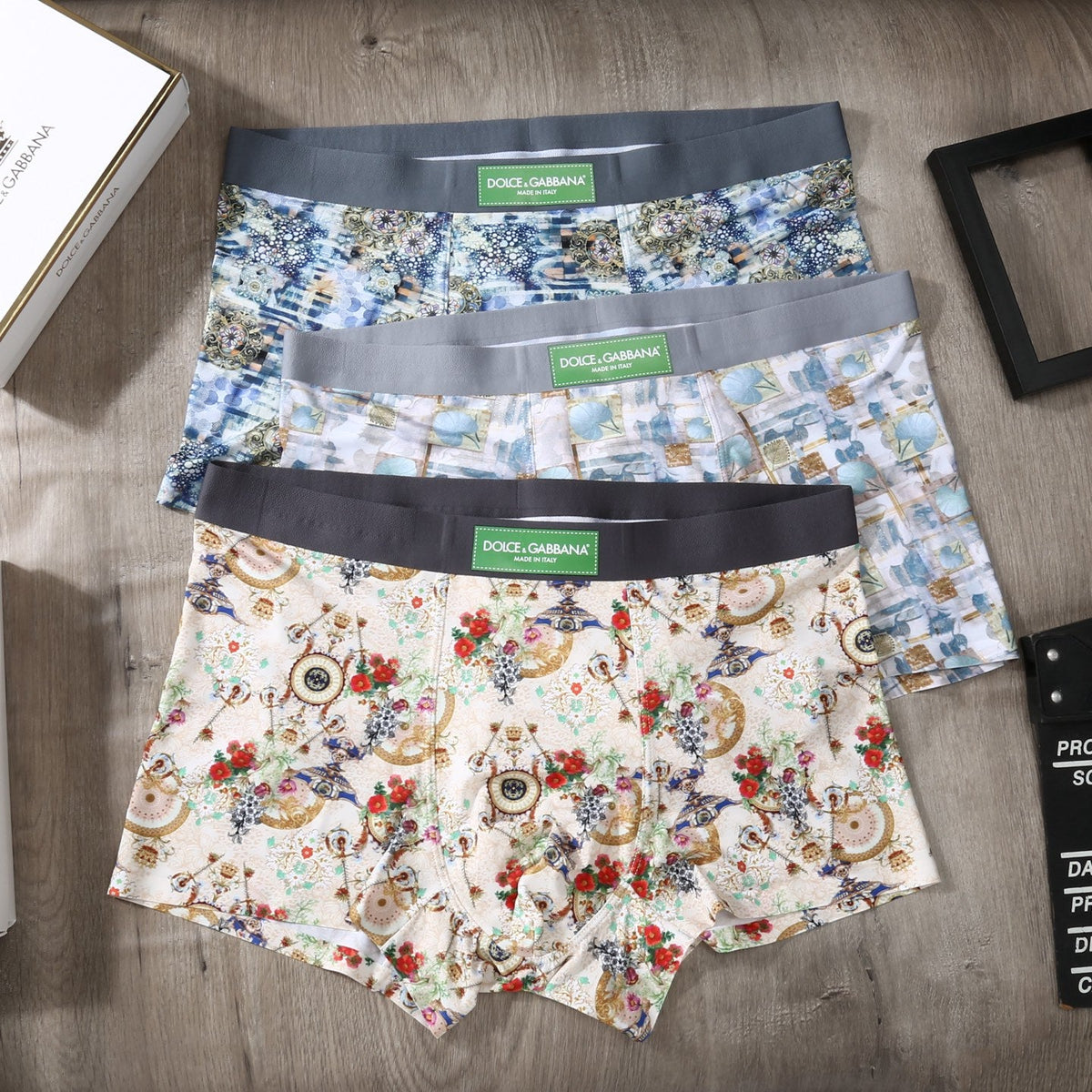 Dolce & Gabbana Ice-Silk Men's Boxer Briefs - 3-Piece Box