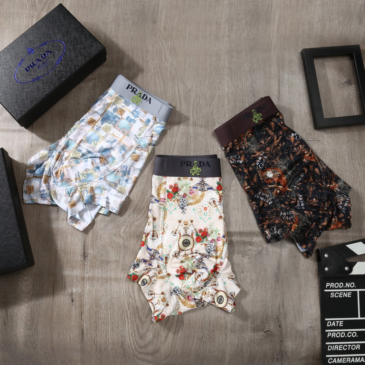 Prada Ice-Silk Men's Boxer Briefs - 3-Piece Box