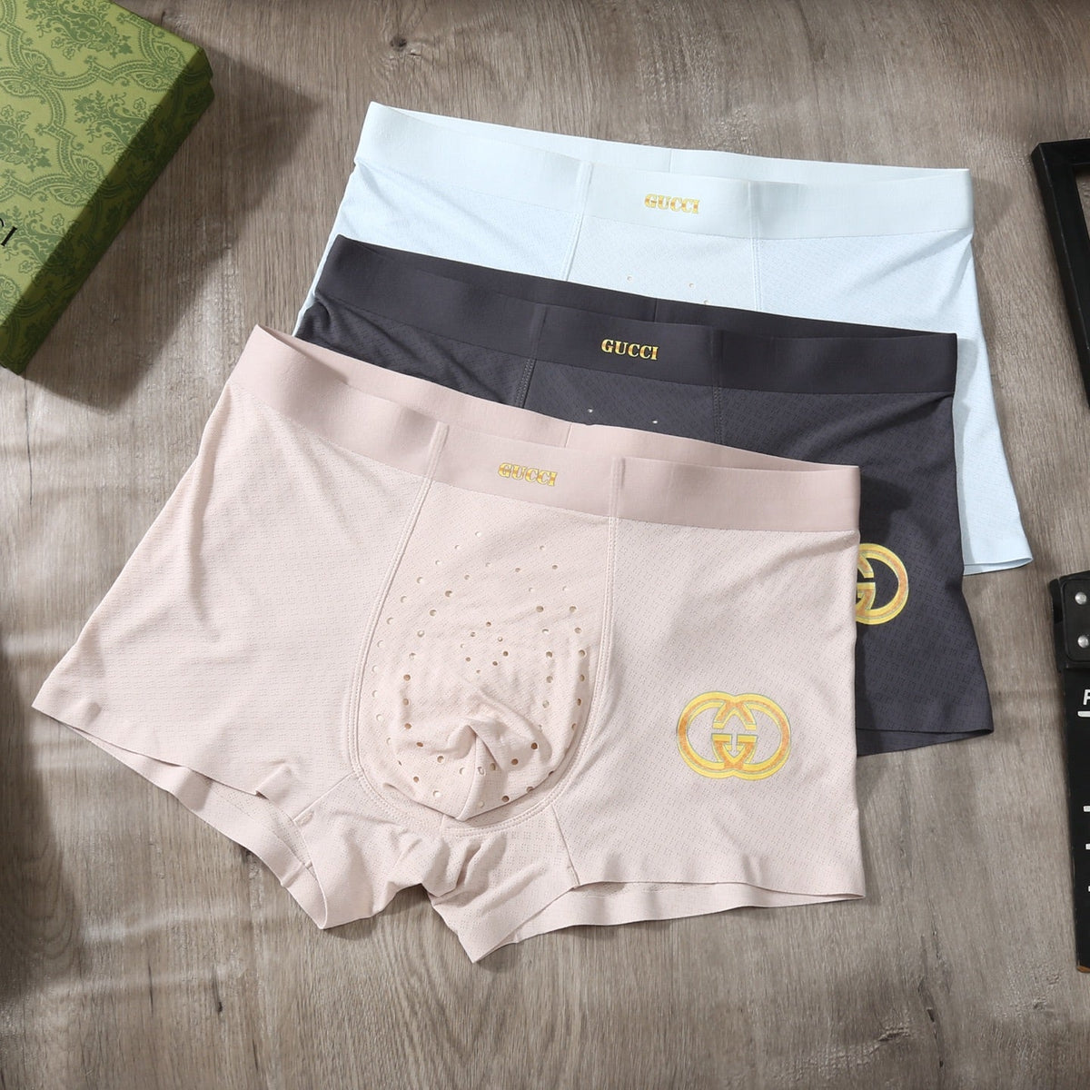Gucci Ice-Silk Men's Boxer Briefs - 3-Piece Box
