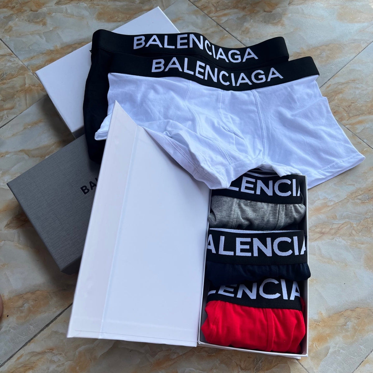 Balenciaga Cotton Men's Boxer Briefs - 3-Piece Box