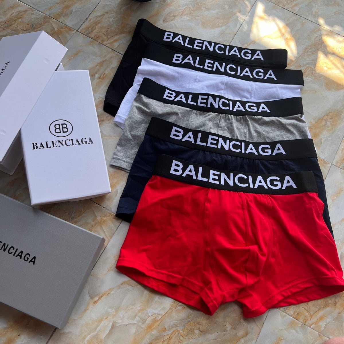 Balenciaga Cotton Men's Boxer Briefs - 3-Piece Box