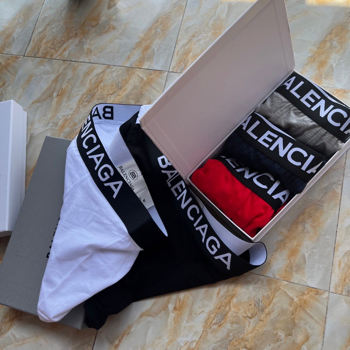 Balenciaga Cotton Men's Boxer Briefs - 3-Piece Box