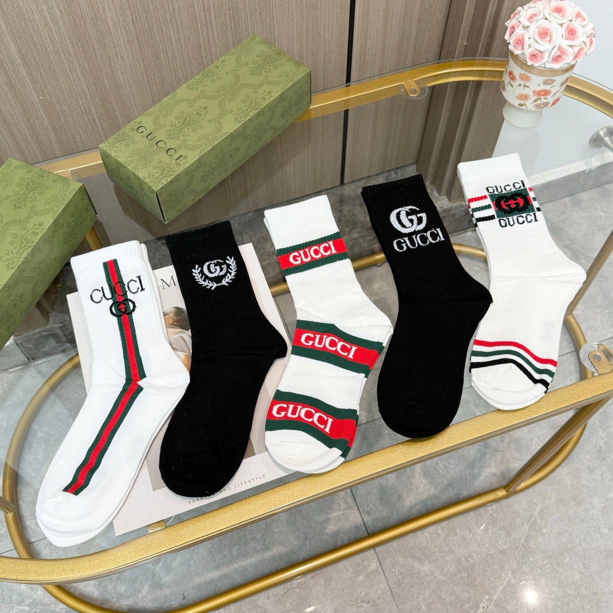Gucci Cotton Short Socks - 5-Pair Pack