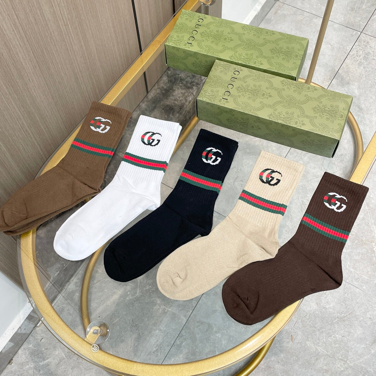 Gucci Cotton Short Socks - 5-Pair Pack