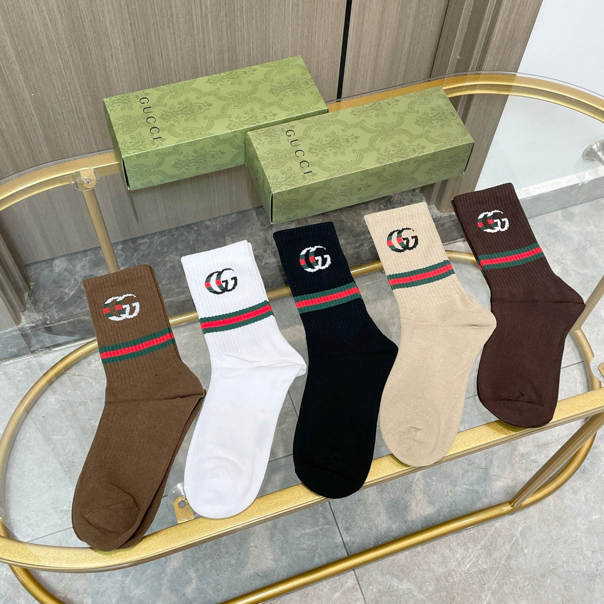 Gucci Cotton Short Socks - 5-Pair Pack