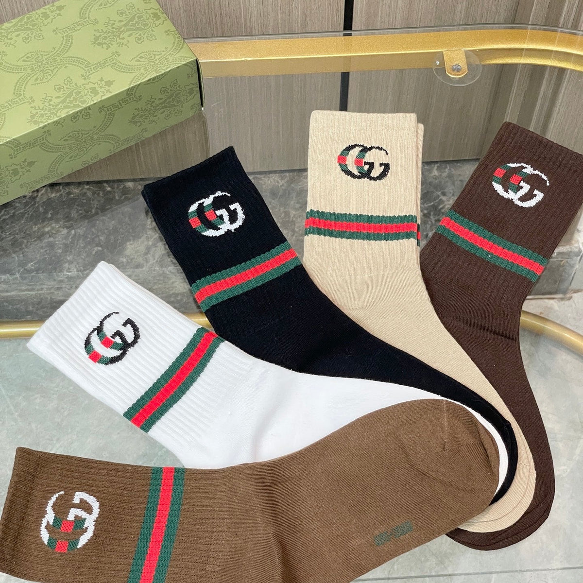 Gucci Cotton Short Socks - 5-Pair Pack