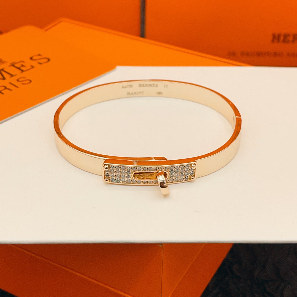 Martin Graham bangle in polished metal-tone – main product view
