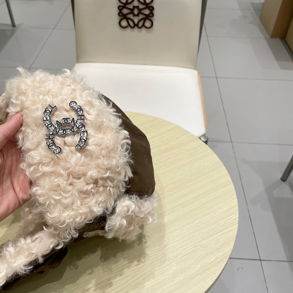 Chanel Plush Earflap Hat - image 2