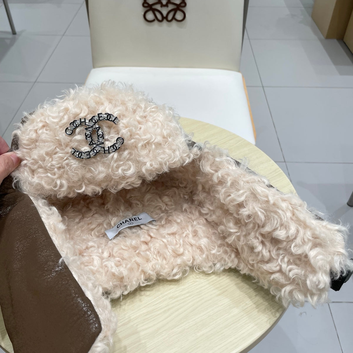 Chanel Plush Earflap Hat - image 7