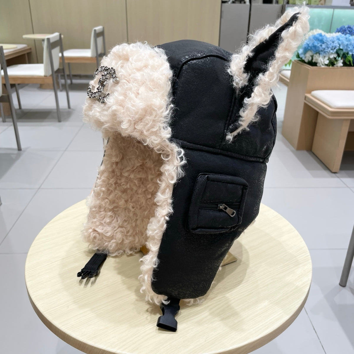 Chanel Plush Earflap Hat - image 2
