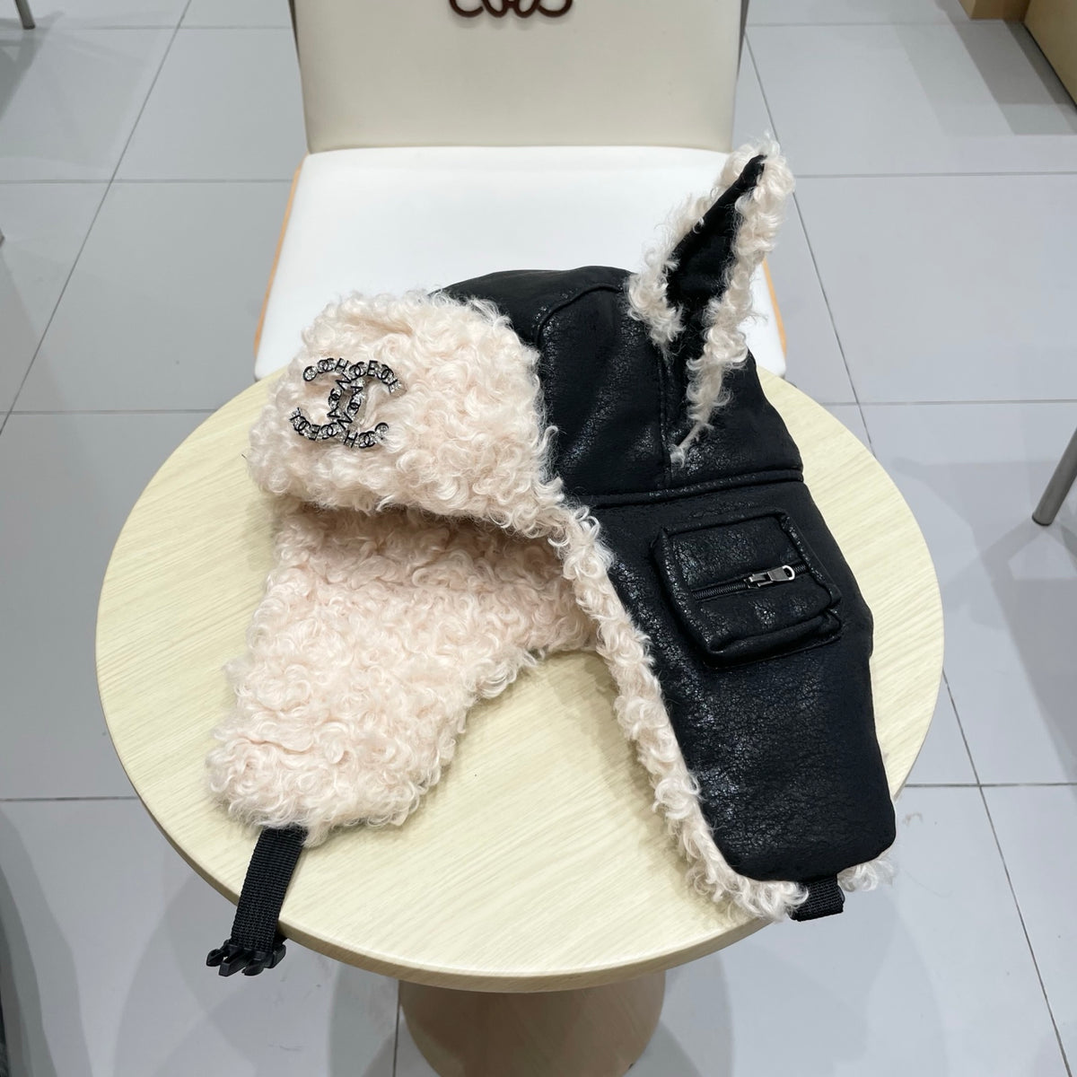 Chanel Plush Earflap Hat - image 4