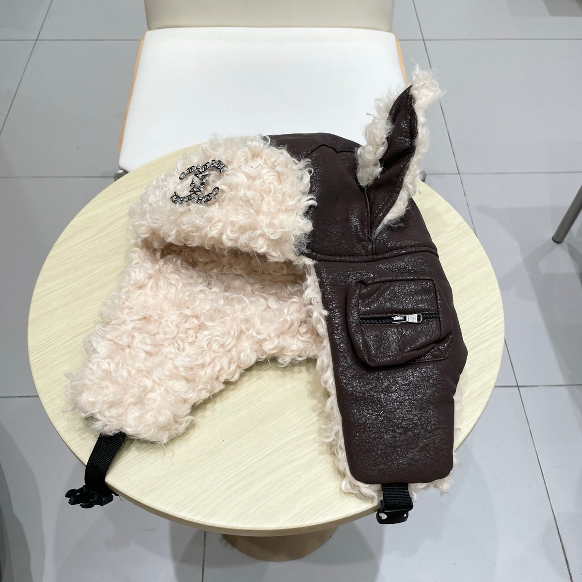 Chanel Plush Earflap Hat - image 1