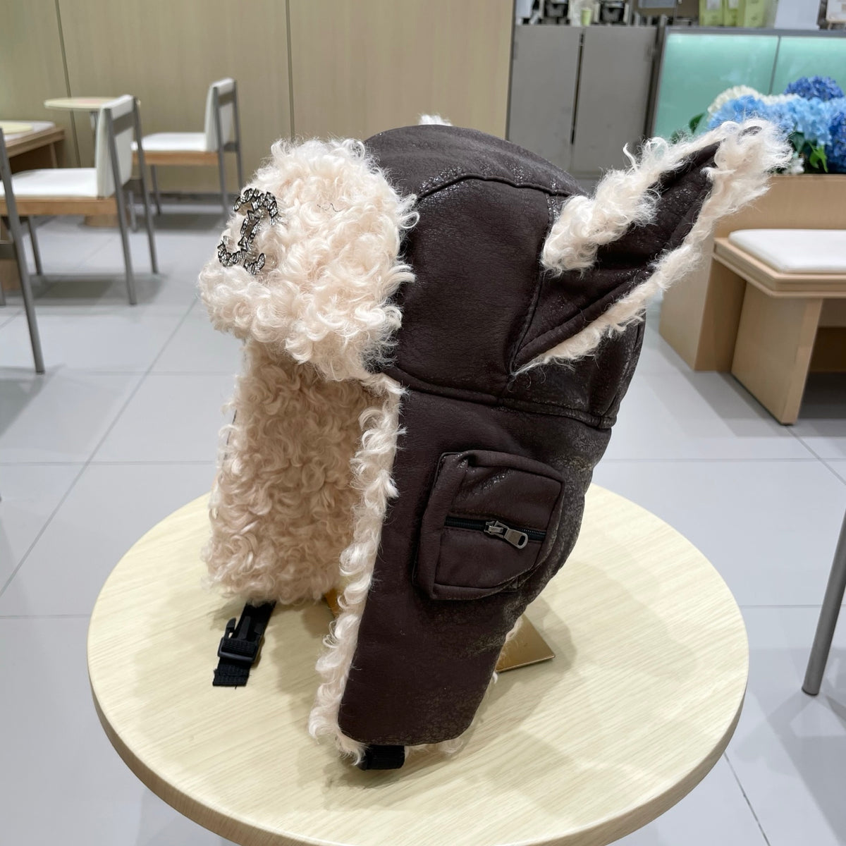Chanel Plush Earflap Hat - image 6