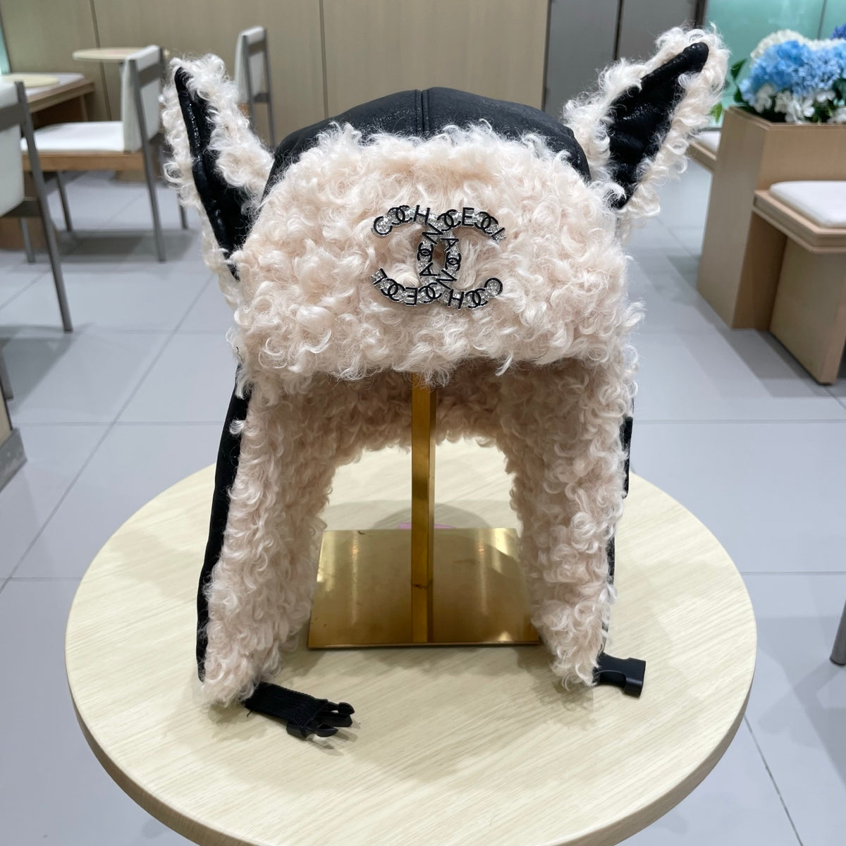Chanel Plush Earflap Hat - image 1