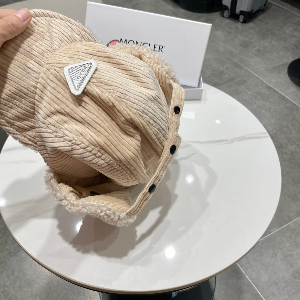 Prada Corduroy Earflap Hat - image 7