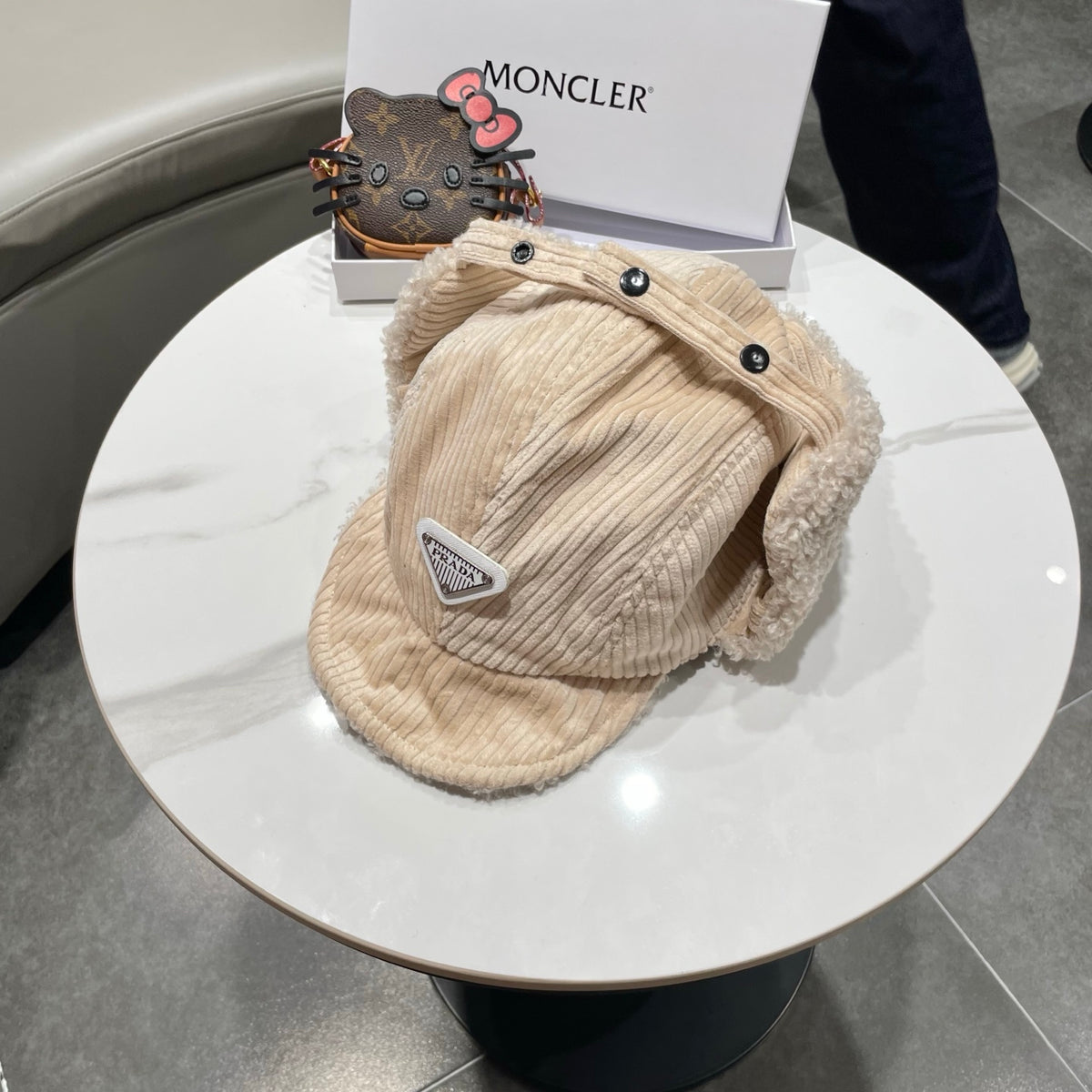 Prada Corduroy Earflap Hat - image 2