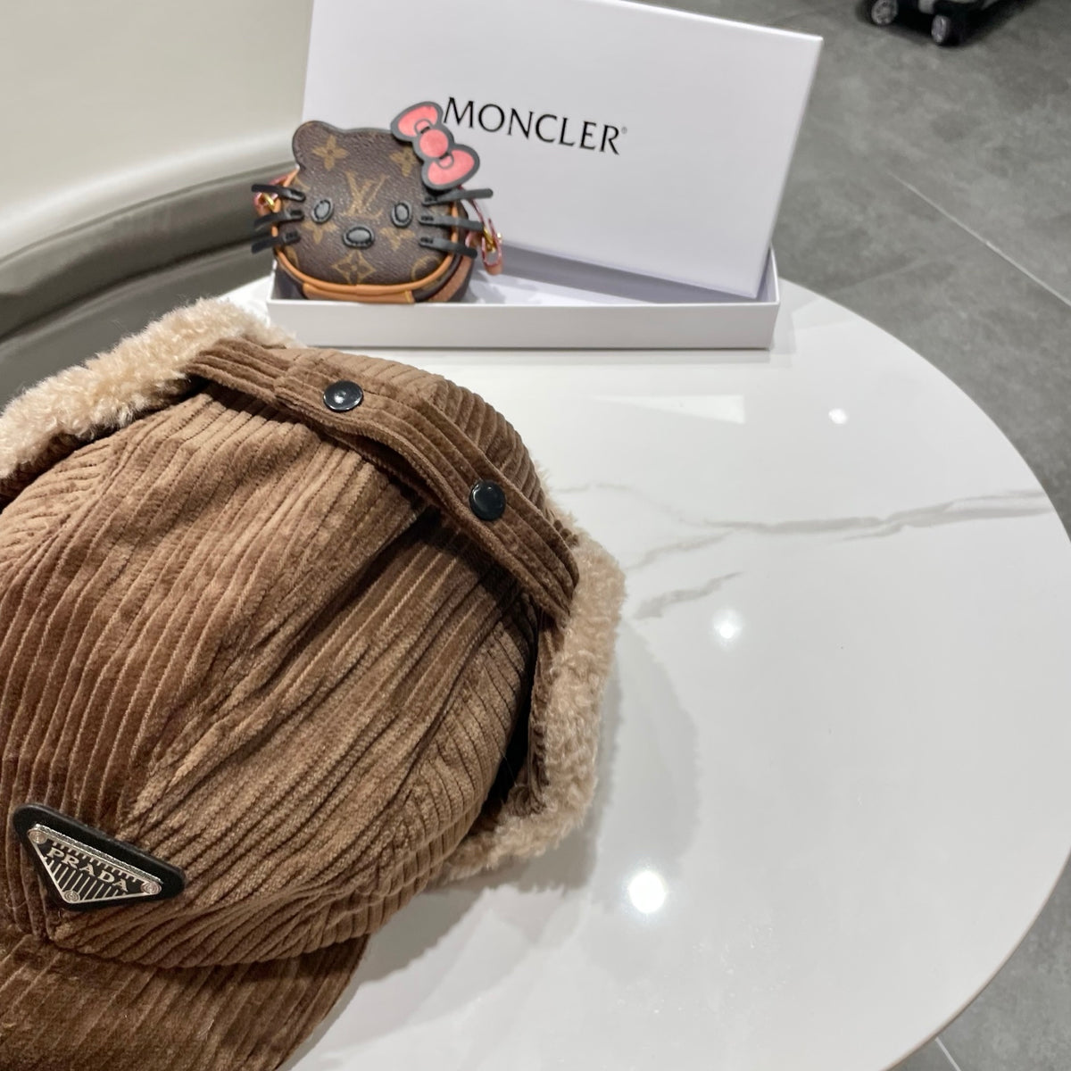 Prada Corduroy Earflap Hat - image 7