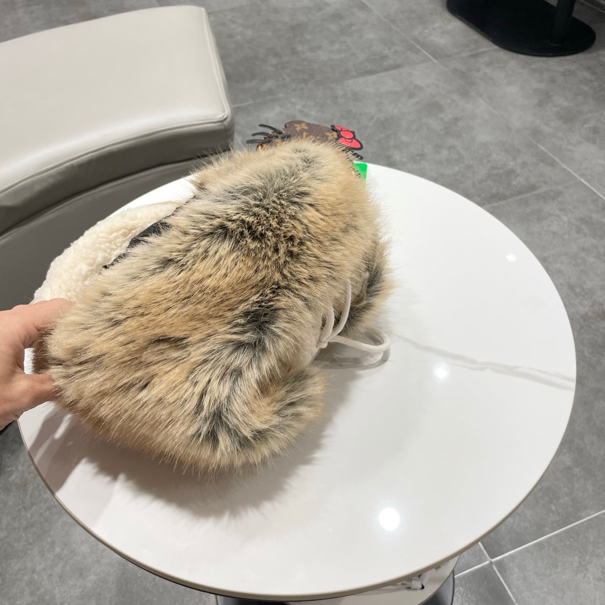 Chanel Plush Earflap Hat - image 8