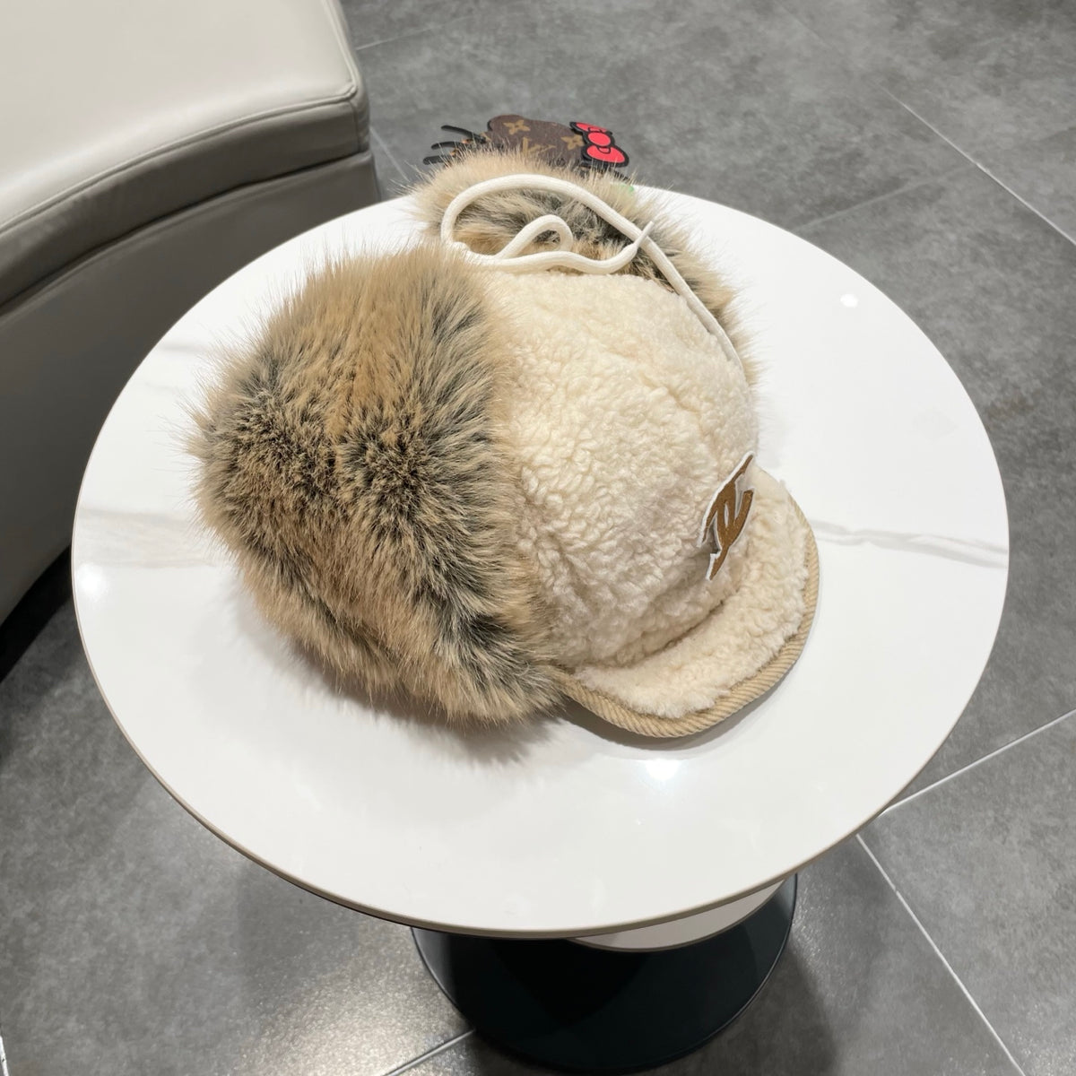 Chanel Plush Earflap Hat - image 6