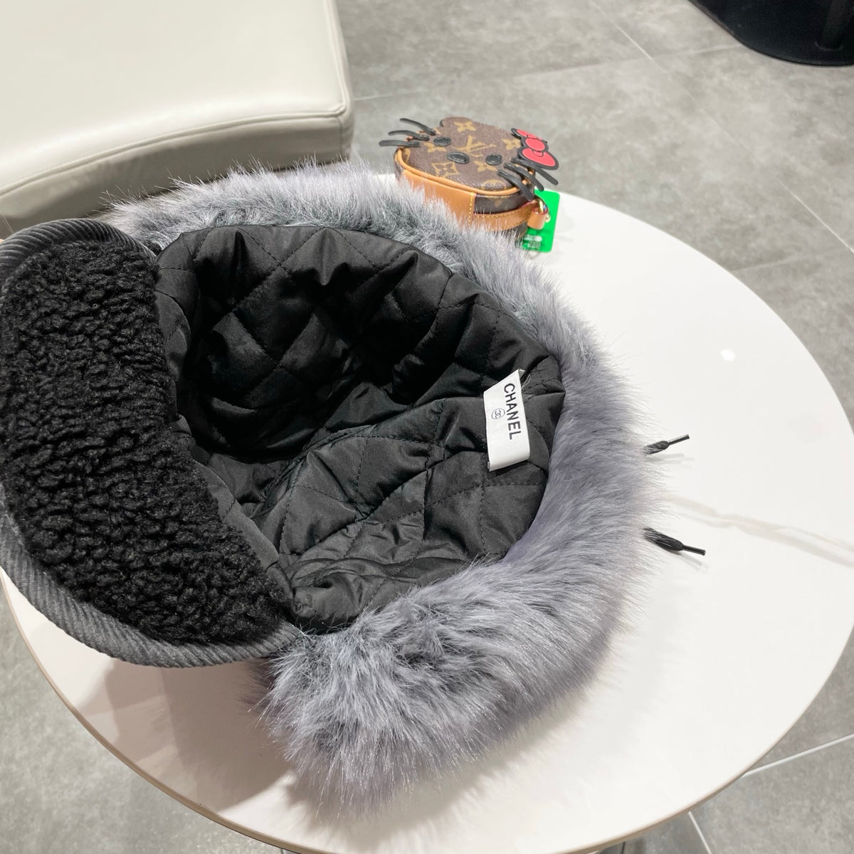 Chanel Plush Earflap Hat - image 7