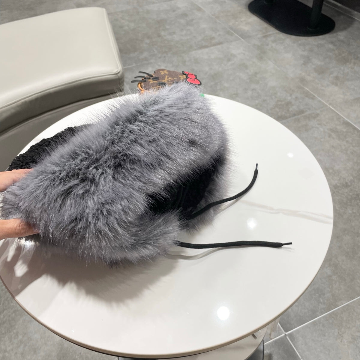 Chanel Plush Earflap Hat - image 6