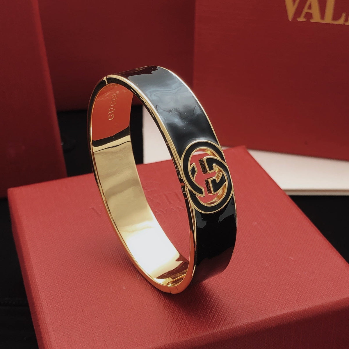 Martin Graham bangle in polished metal-tone – main product view