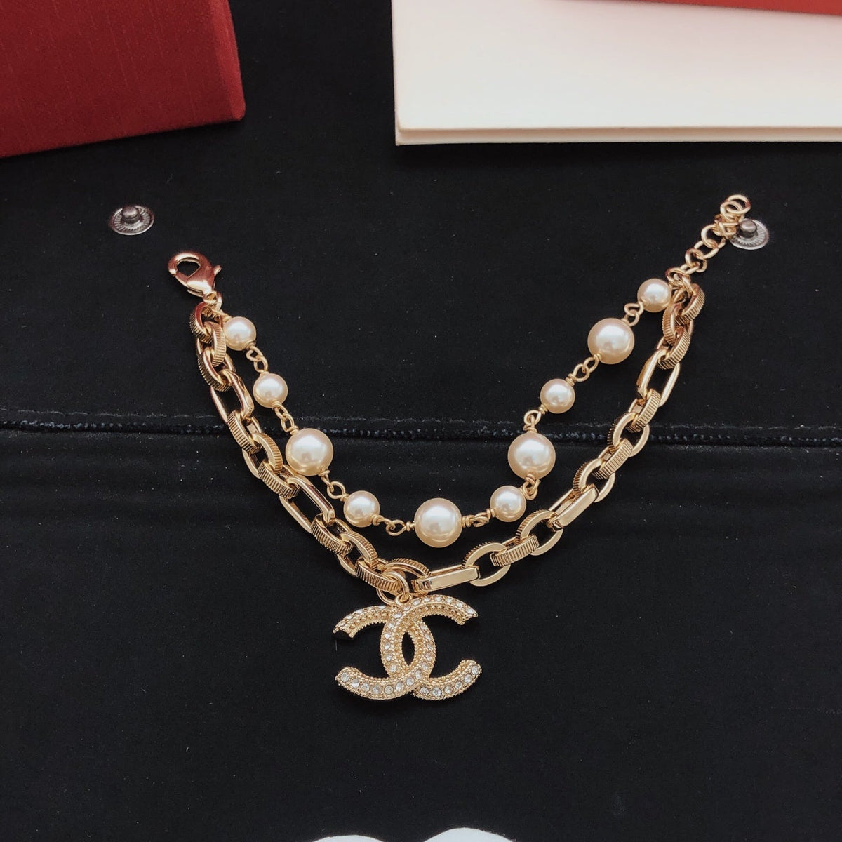 Martin Graham bracelet in polished metal-tone – front product view