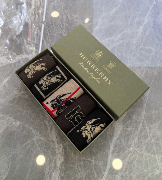 Burberry Cotton Crew Socks - 5-Pair Pack