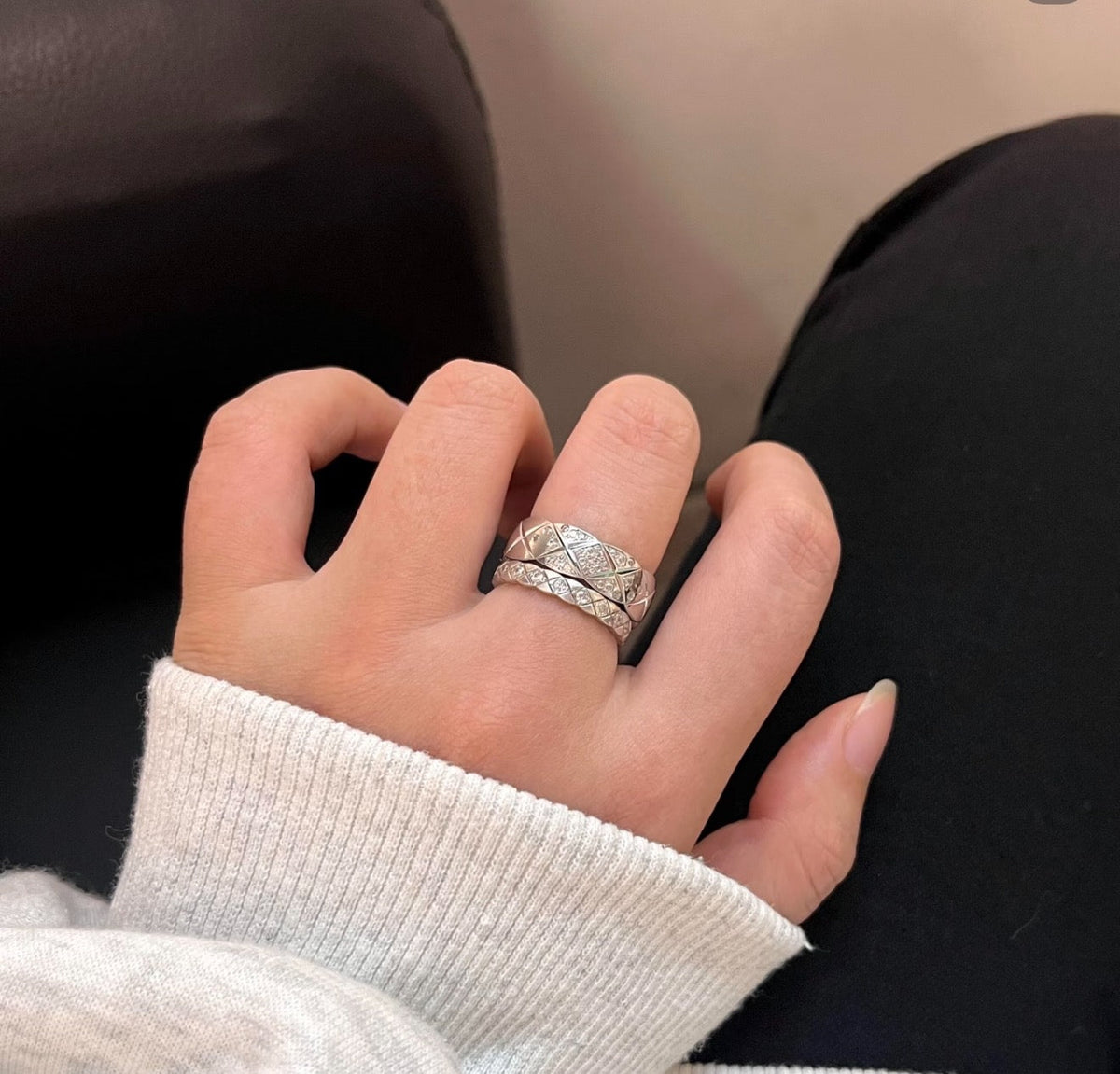Martin Graham ring in polished metal-tone – styled product view