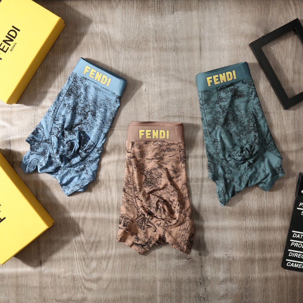 Fendi Modal Men's Boxer Briefs - 3-Piece Box