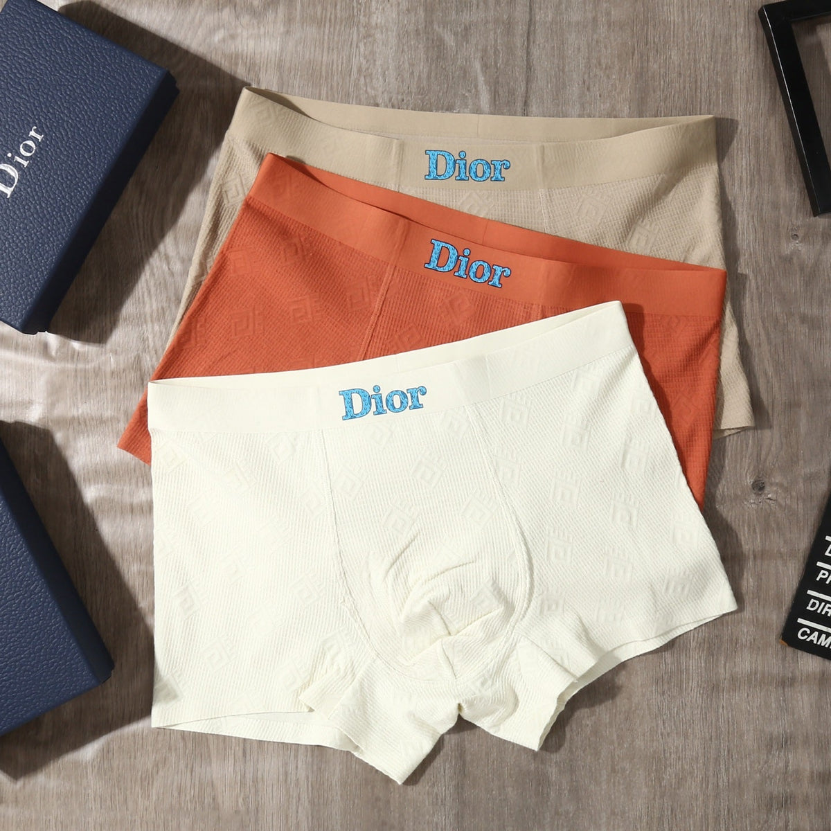Dior Cotton-Blend Jacquard Men's Underwear - 3-Piece Box